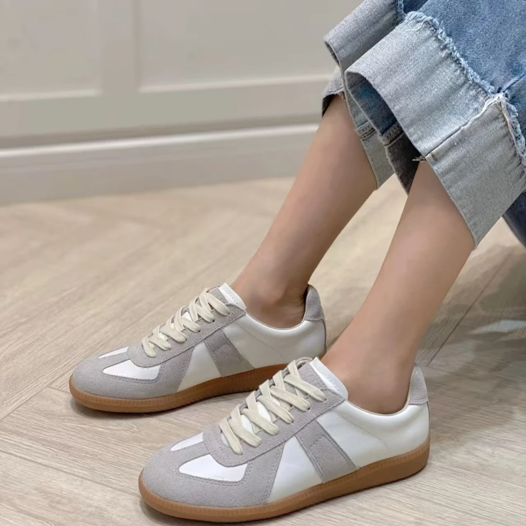 外贸原单真皮M家德训鞋百搭休闲运动鞋