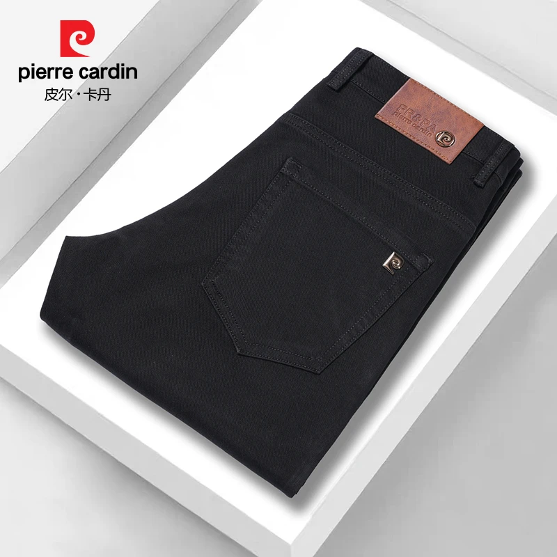 皮尔卡丹【定制原色】秋季新款男士牛仔裤直筒宽松弹力厚款柔软男裤