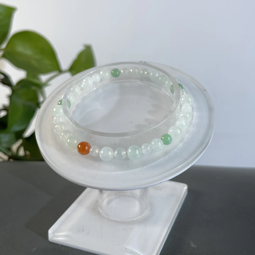 JCW19-013  天然缅甸A货翡翠  翡翠手串