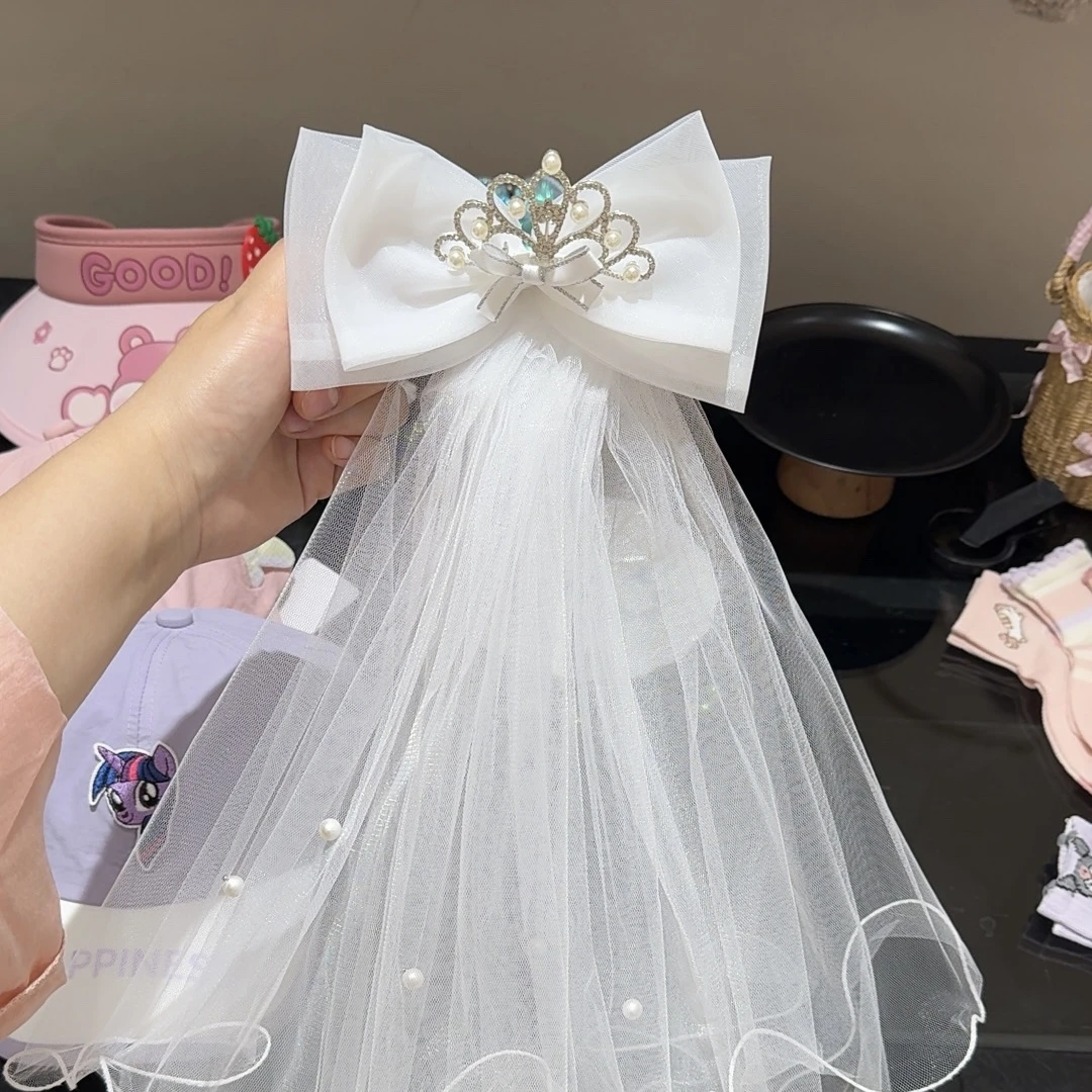 雏奇精选 珍珠公主头纱发夹