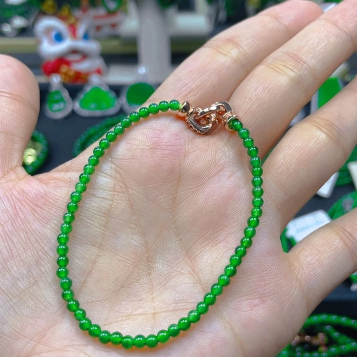 未镶嵌手链翡翠圆珠手链3