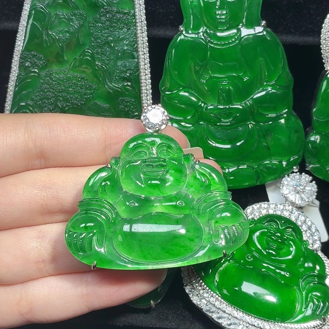 翡翠未镶嵌颈饰天然A货翡翠