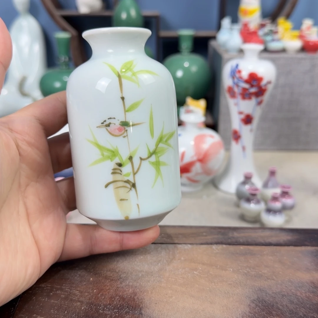 陶瓷手工小花器摆件