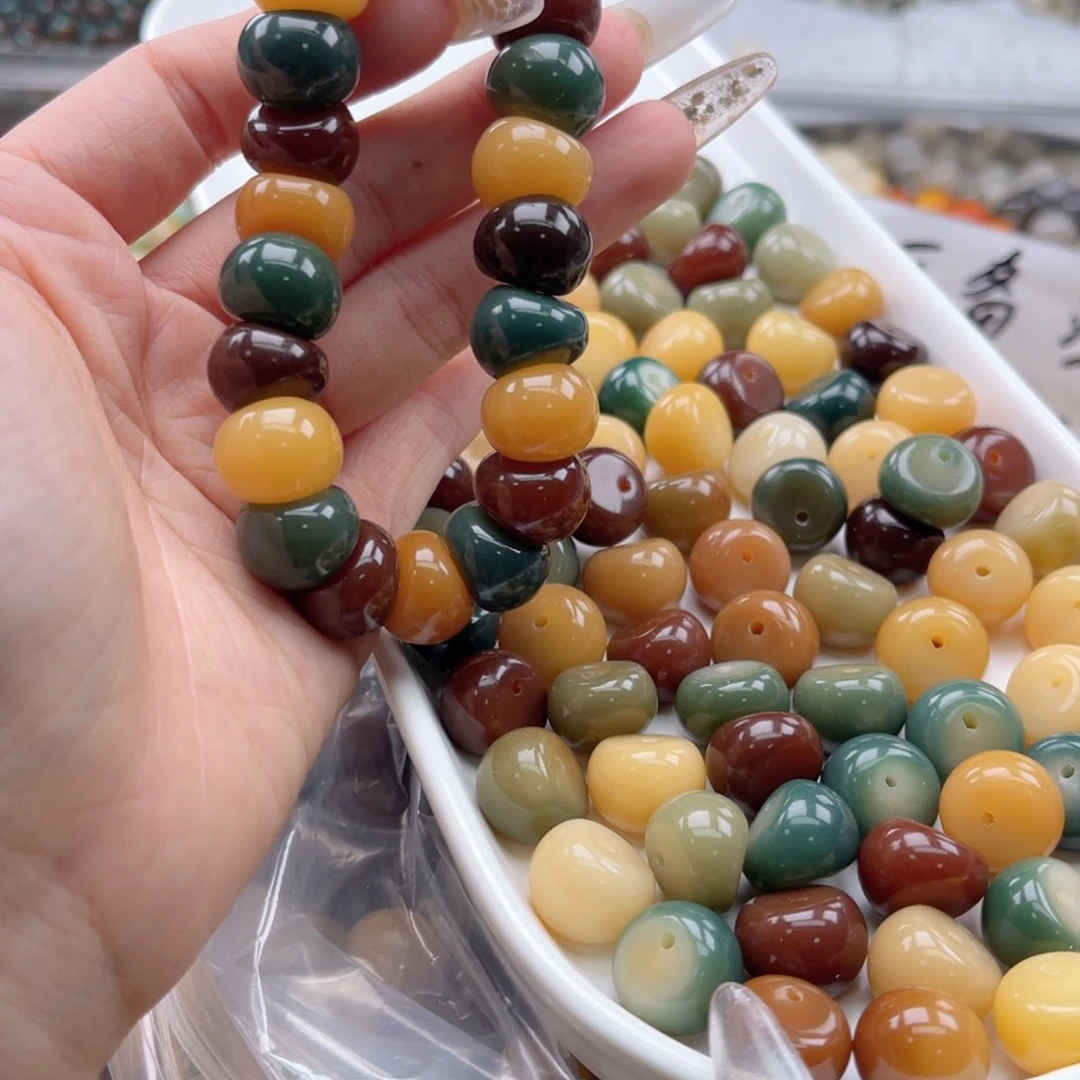 吊坠白玉菩提wc14mm/20+2颗三色蒜瓣