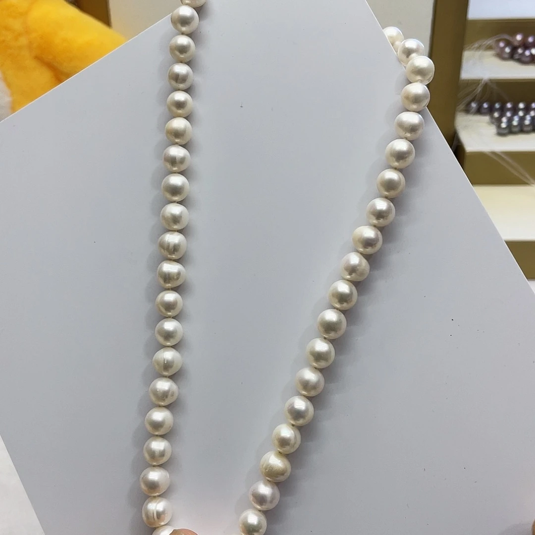 淡水珍珠银S925镶嵌颈饰