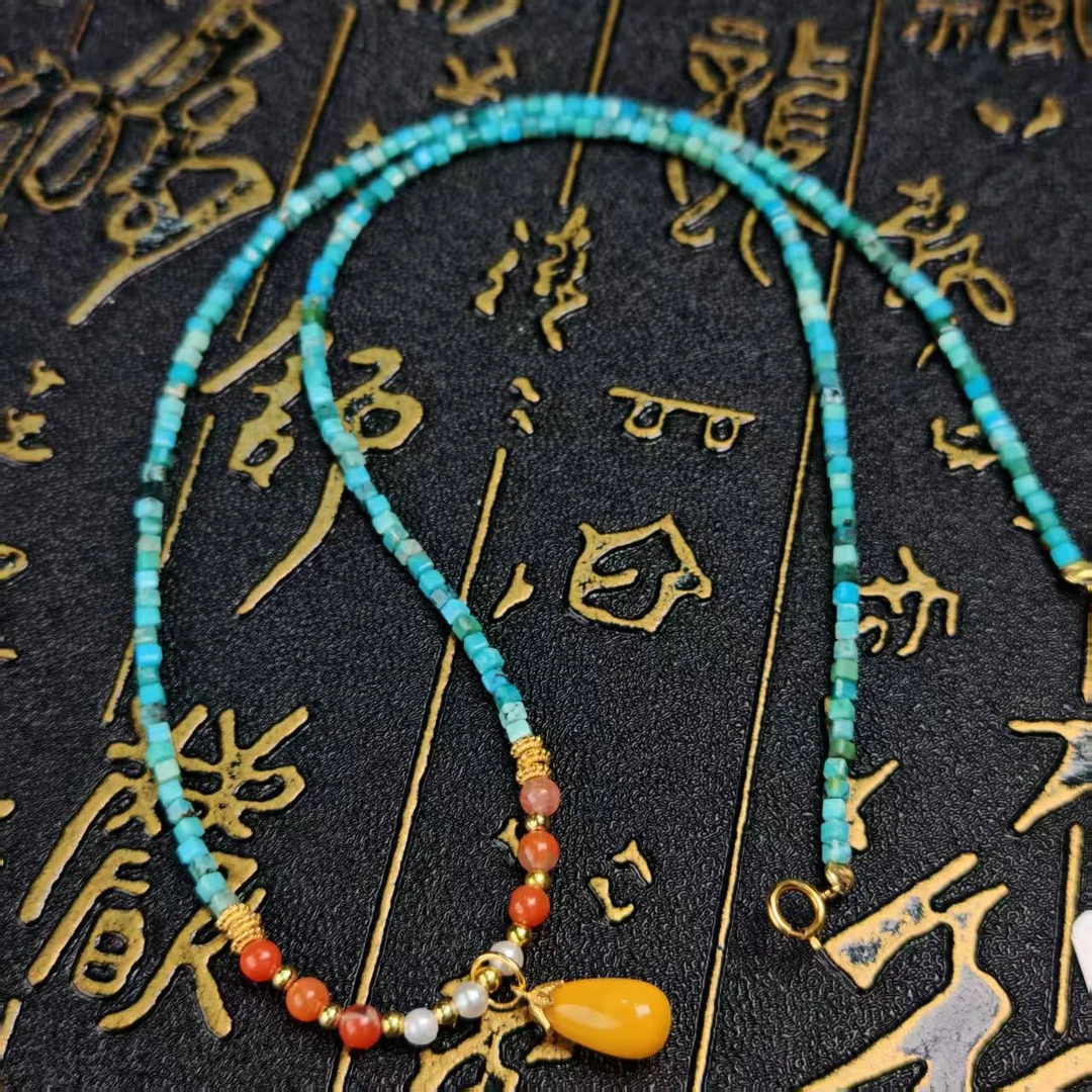 【珺笙珠宝】蜜蜡方糖项链