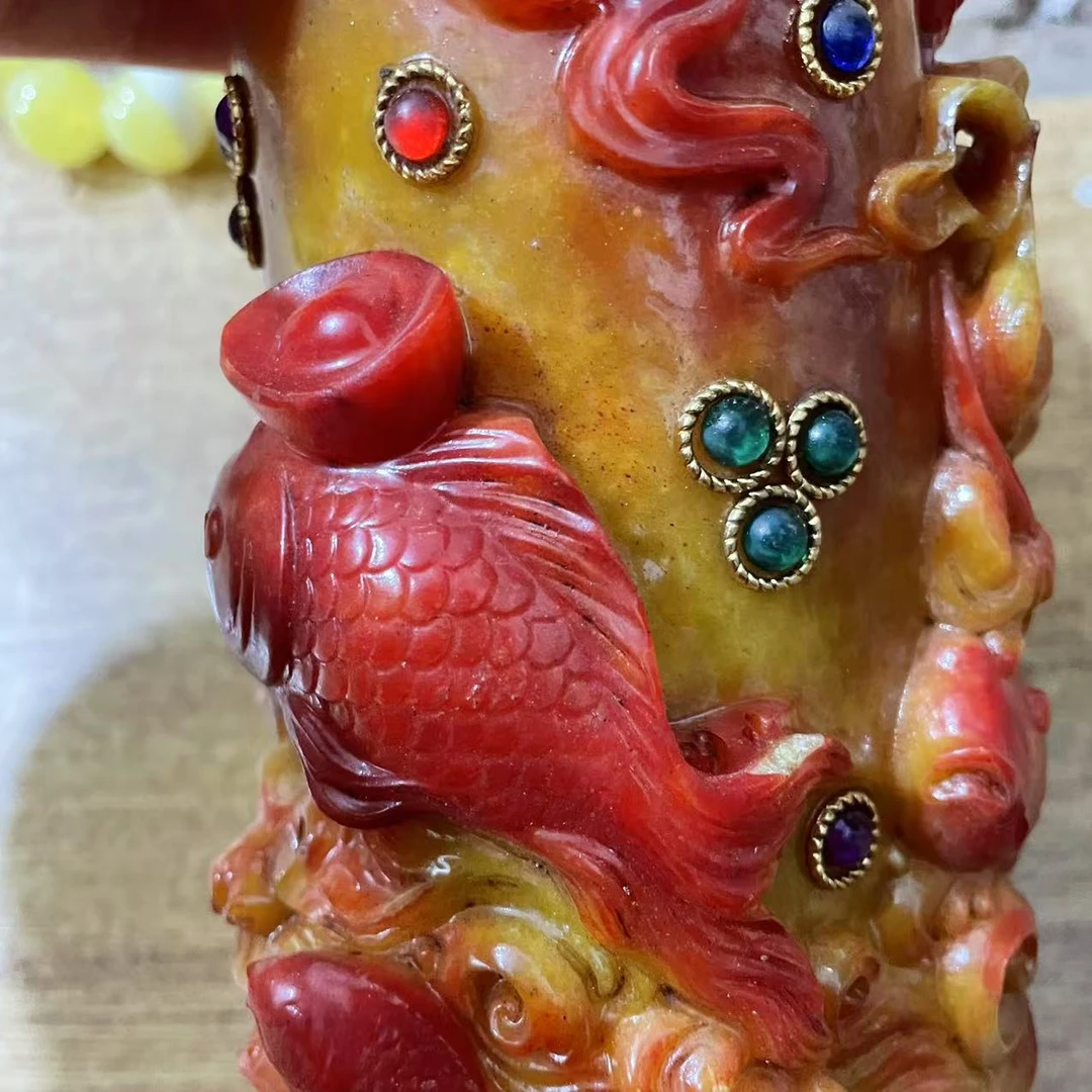 458------鱼笔筒     藏品