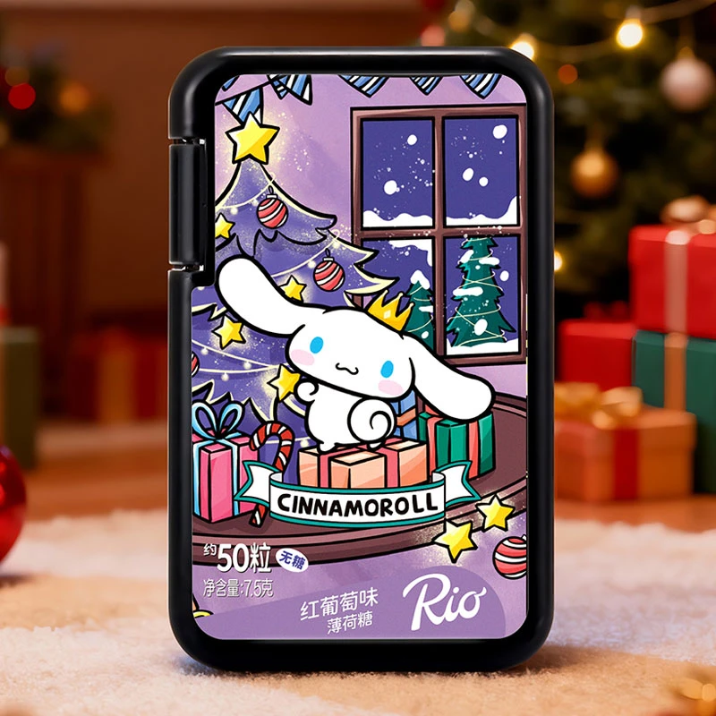 Rio三丽鸥联名无糖薄荷糖圣诞糖果清新口气便携办公室休闲零食