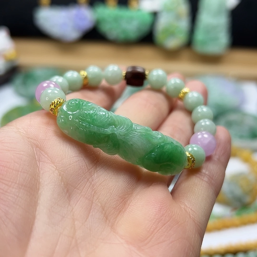 翡翠未镶嵌手链手牌
