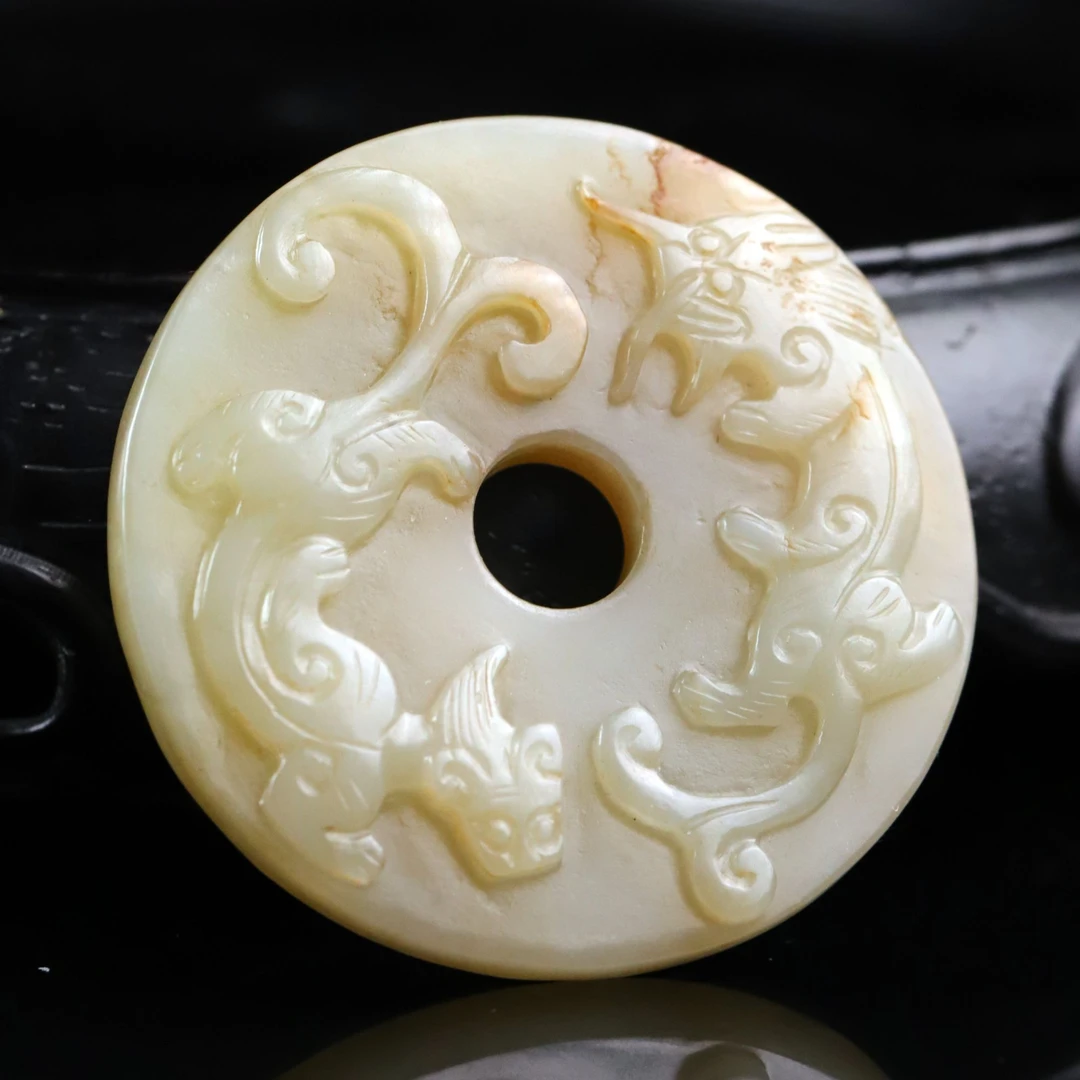 清代和田玉风云际会玉璧-LM