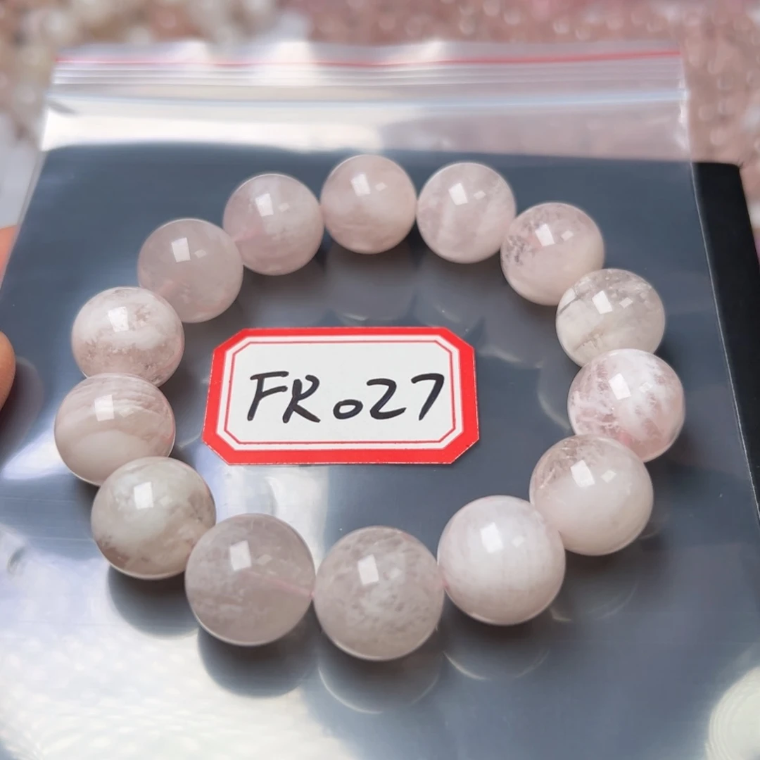 水晶手链未镶嵌?****）粉雪花15.1mm左右