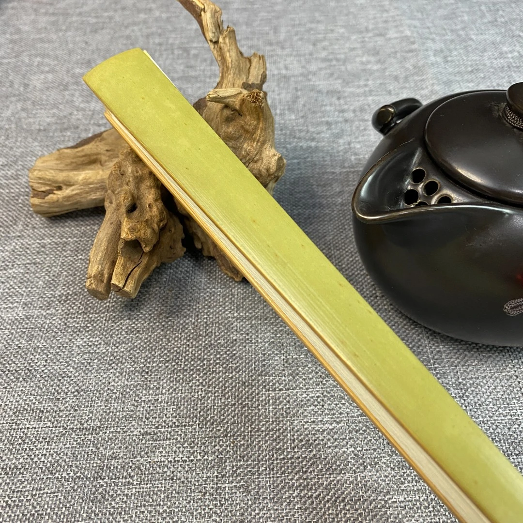 保青竹折扇9.5寸搭配苏工扇面默认粘好如不粘请备注