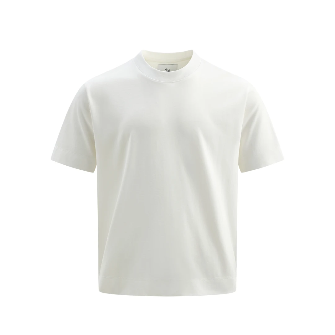 【知壹】男士透气高端百搭中领纯色秋冬外穿内搭休闲短袖T恤