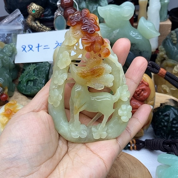 岫玉未镶嵌手把件