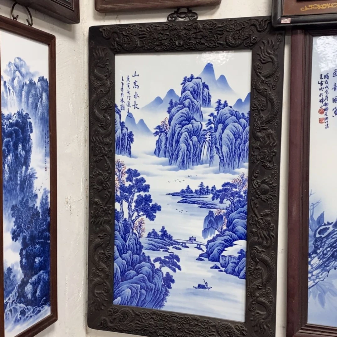 瓷98*60*1景德镇瓷板画柴窑烧制