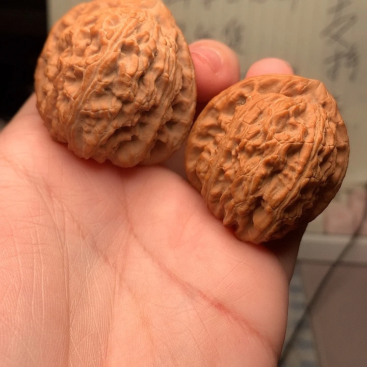 38尺寸全品三角白文玩核桃