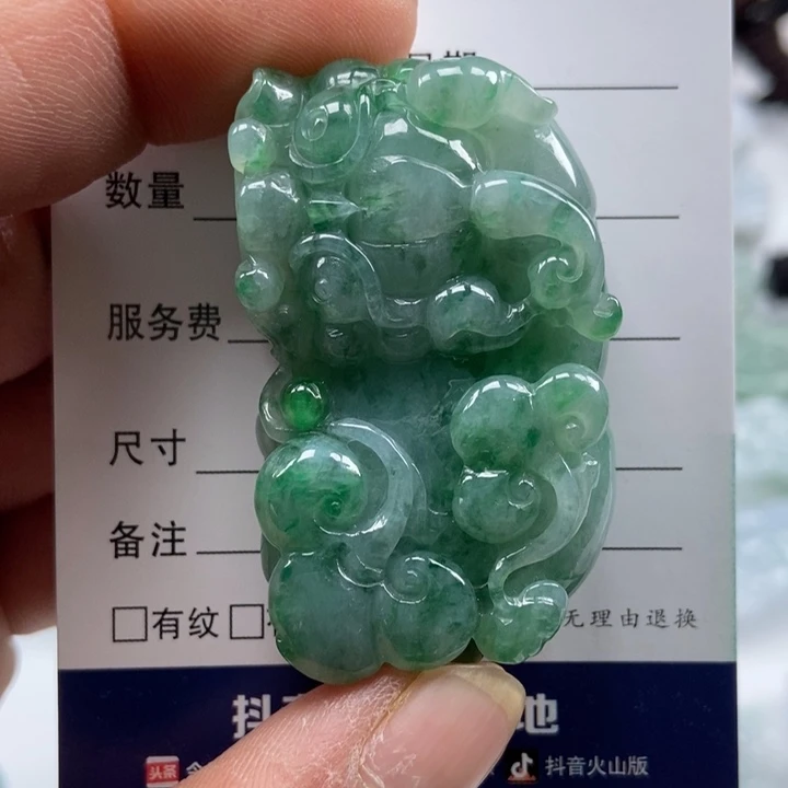 是***！翡翠未镶嵌颈饰貔貅