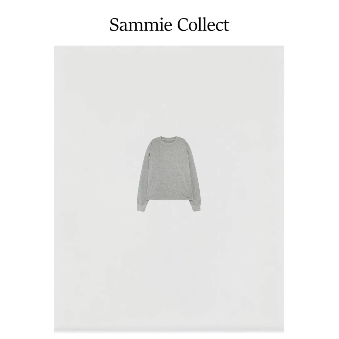 春季爆款极简圆领经典长袖卫衣女基础百搭休闲薄款套头上衣DB1673