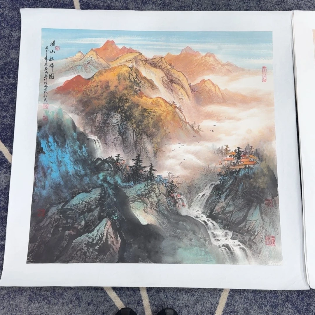 国画国画作品山水花鸟纯手绘