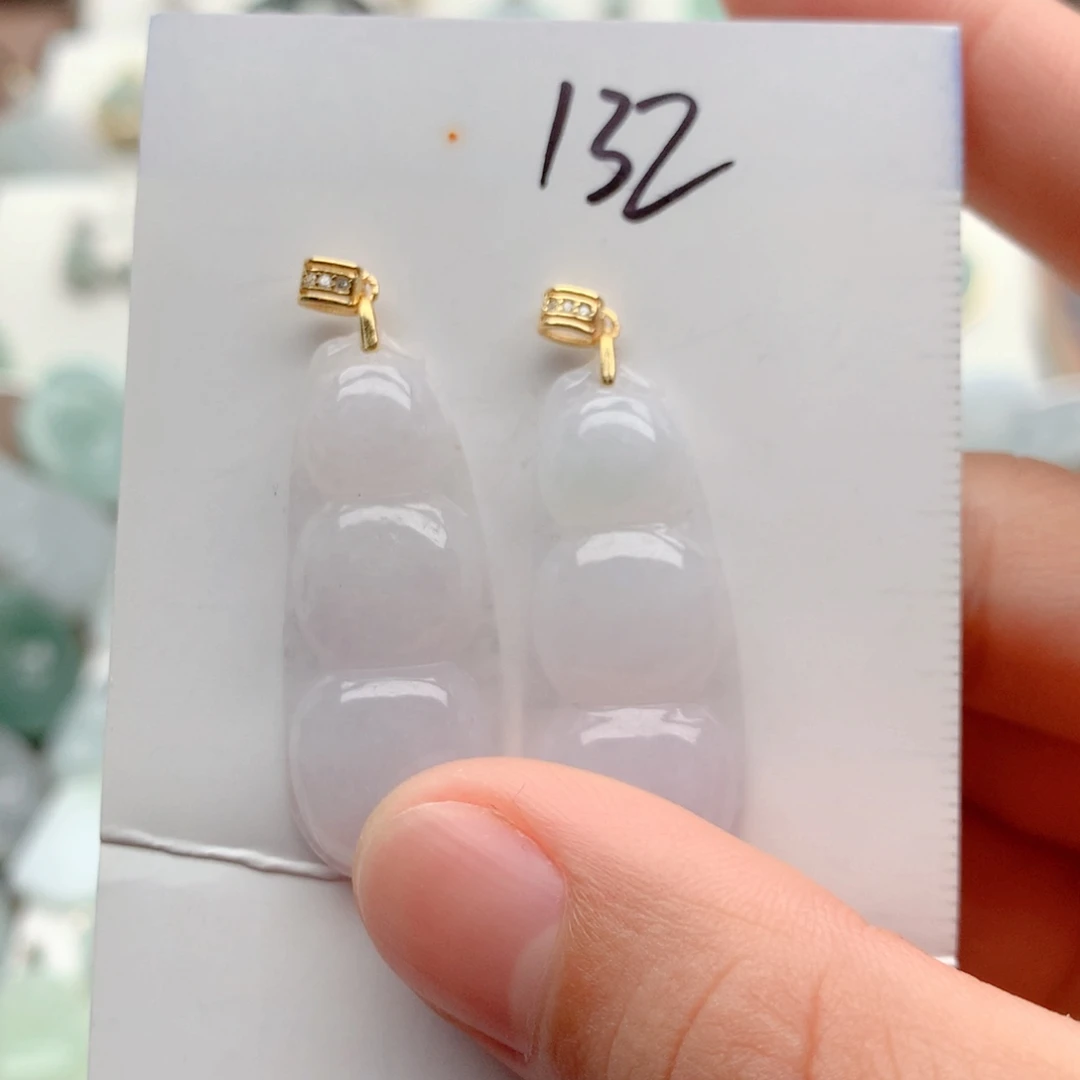 翡翠银S925镀金镶嵌颈饰吊坠