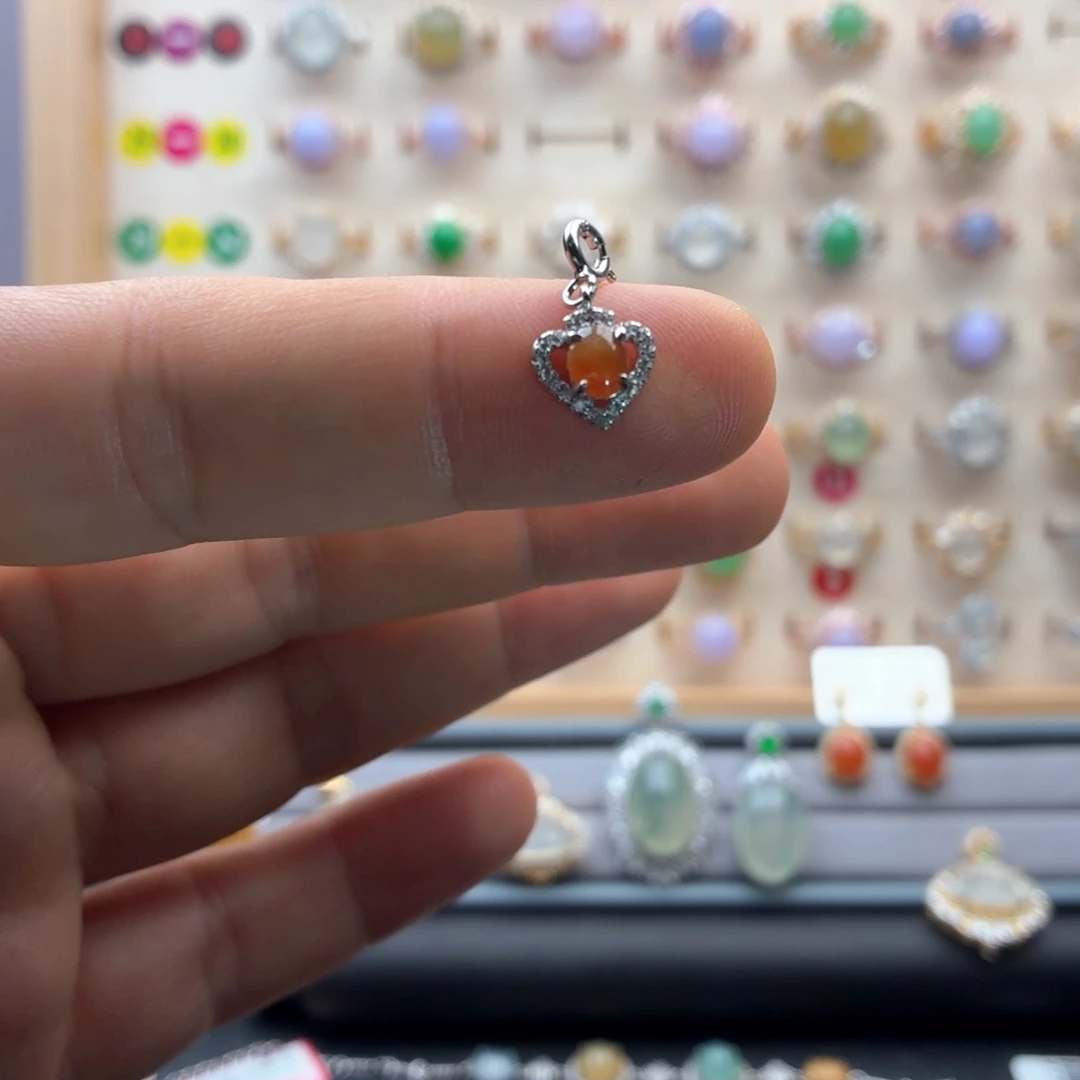 碧***风翡翠银S925镶嵌戒指