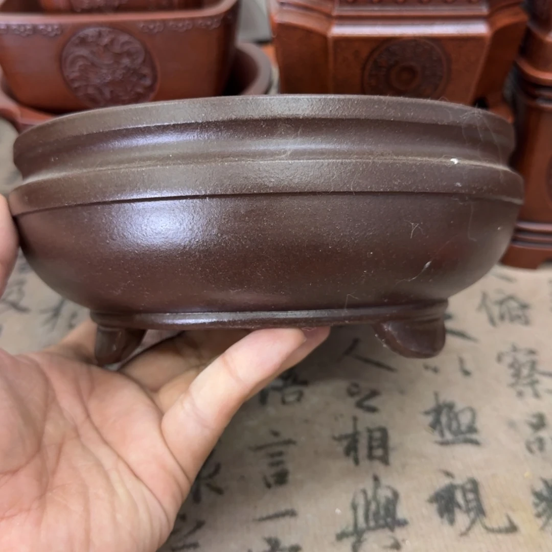 紫砂花盆17x6内经紫砂花盆