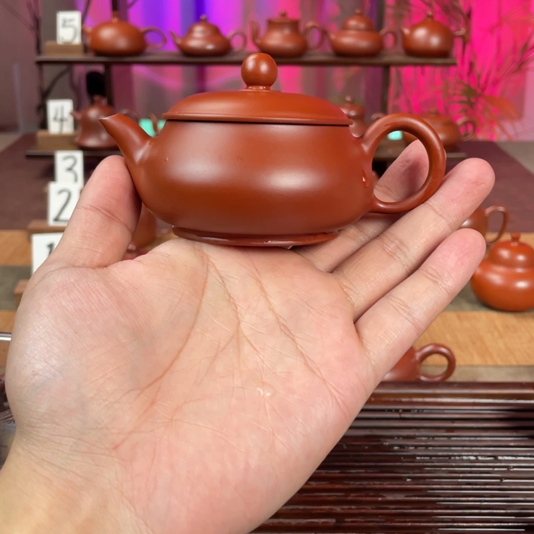 狮***鹅紫砂茶壶精工超薄明炉110cc