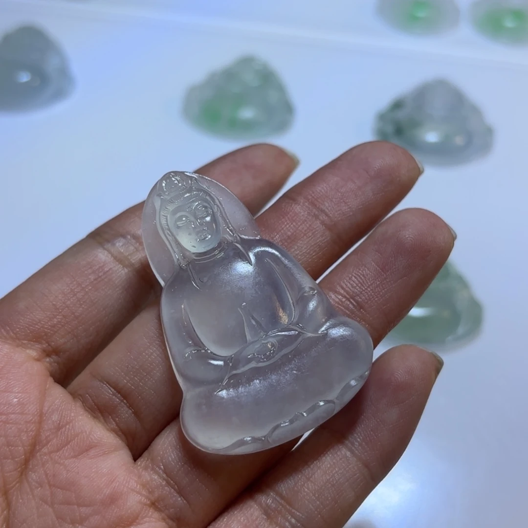 定制翡翠未镶嵌冰胶素衣