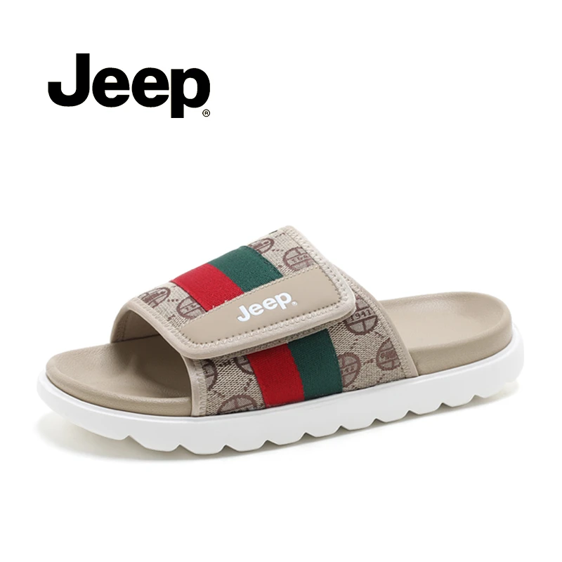 Jeep吉普男士拖鞋夏季防滑休闲一字拖舒适潮流凉拖鞋沙滩男士百搭
