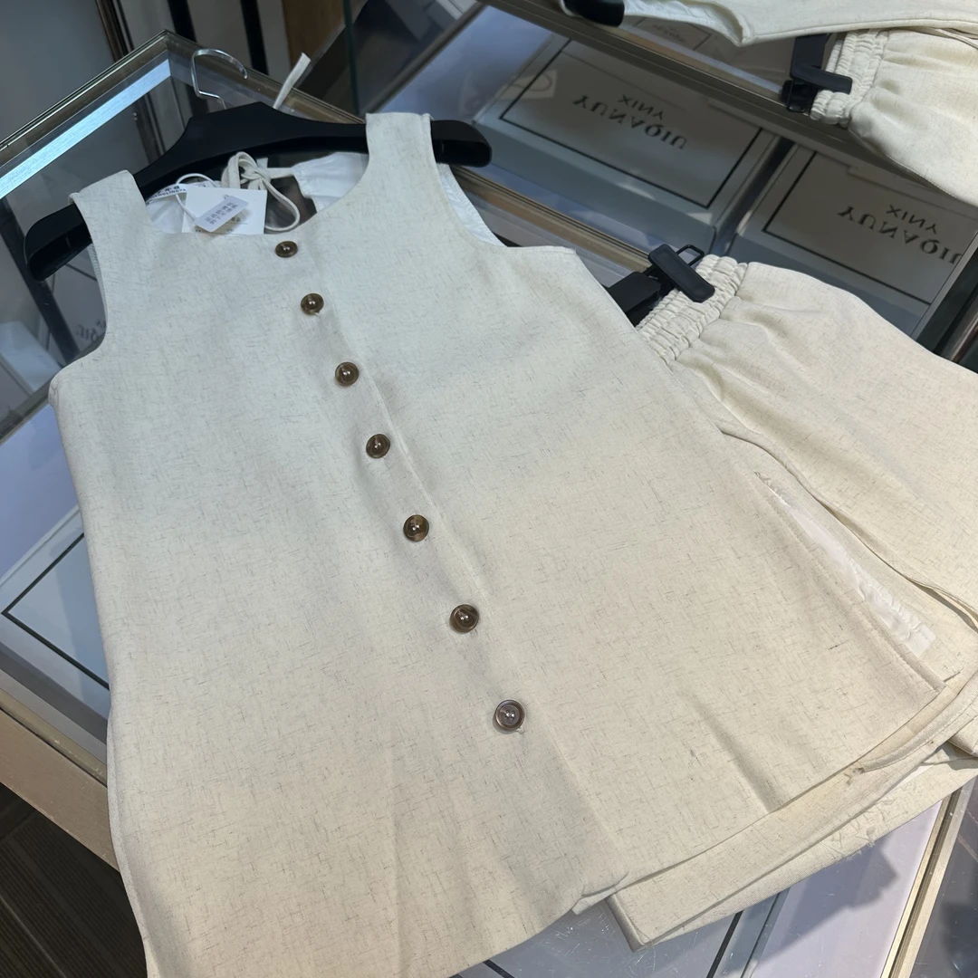 【01】随心玩家老钱风慵懒马甲短裤两件套套装女夏穿搭