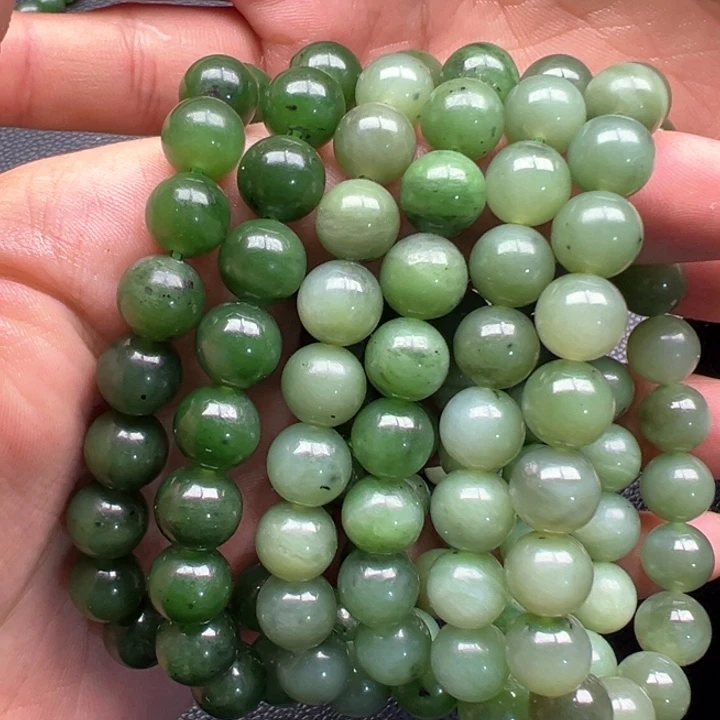 和田玉手链未镶嵌多样性发其一碧玉卡10