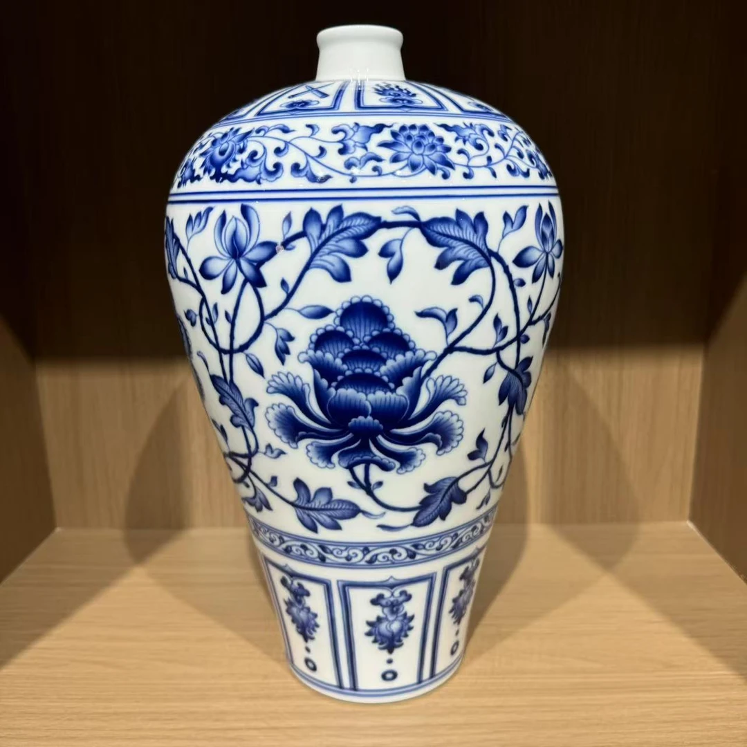 宏泰瓷源 景德镇高端赏瓷 缠枝莲梅瓶 ysq0028