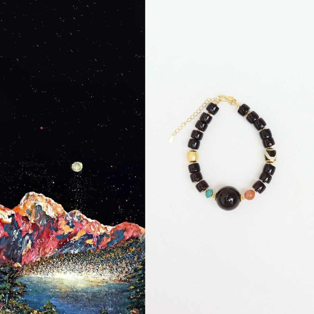 原创设计款琥珀血珀直切设计款时尚女款手串手链7mm