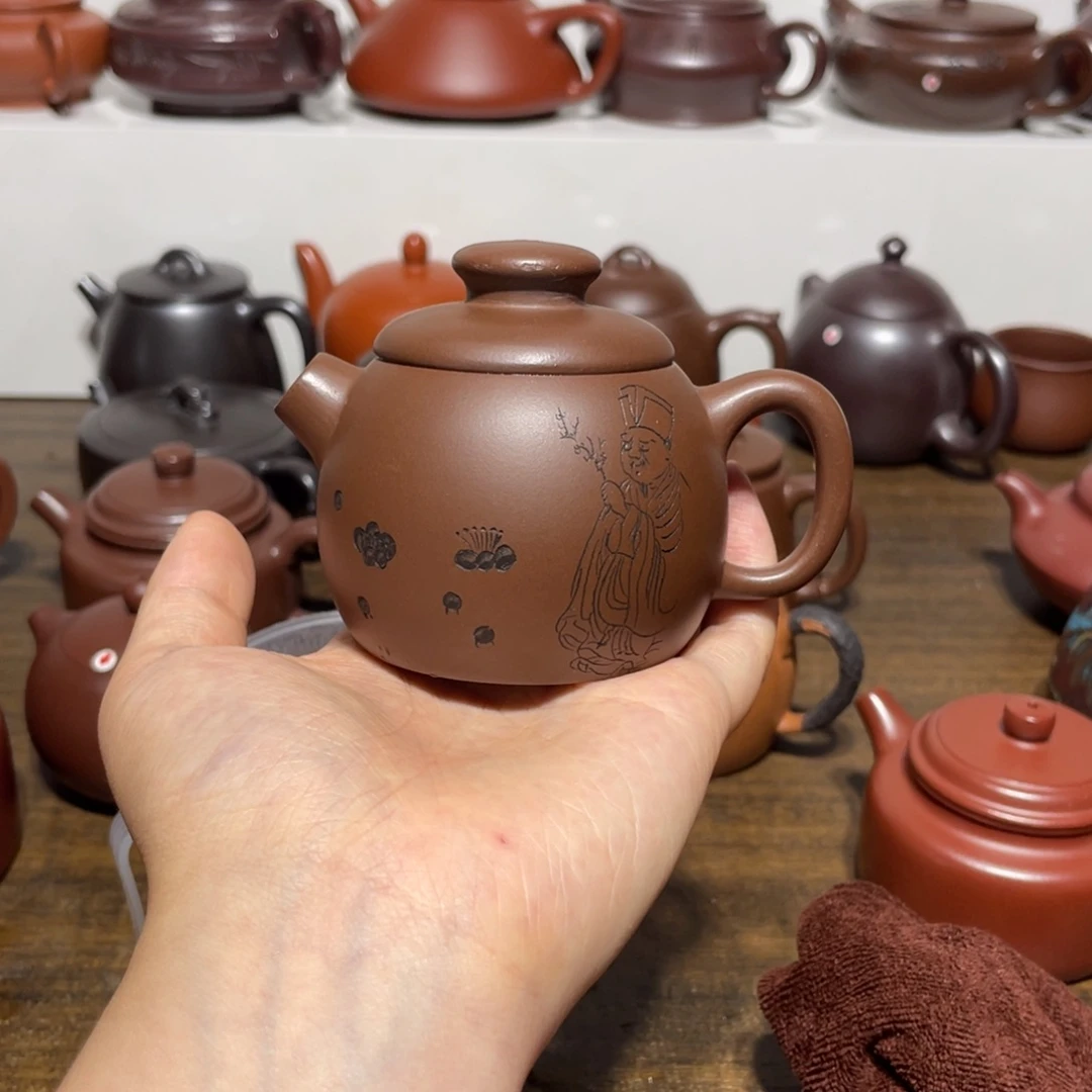 茶壶紫砂宜兴紫砂壶半手工12