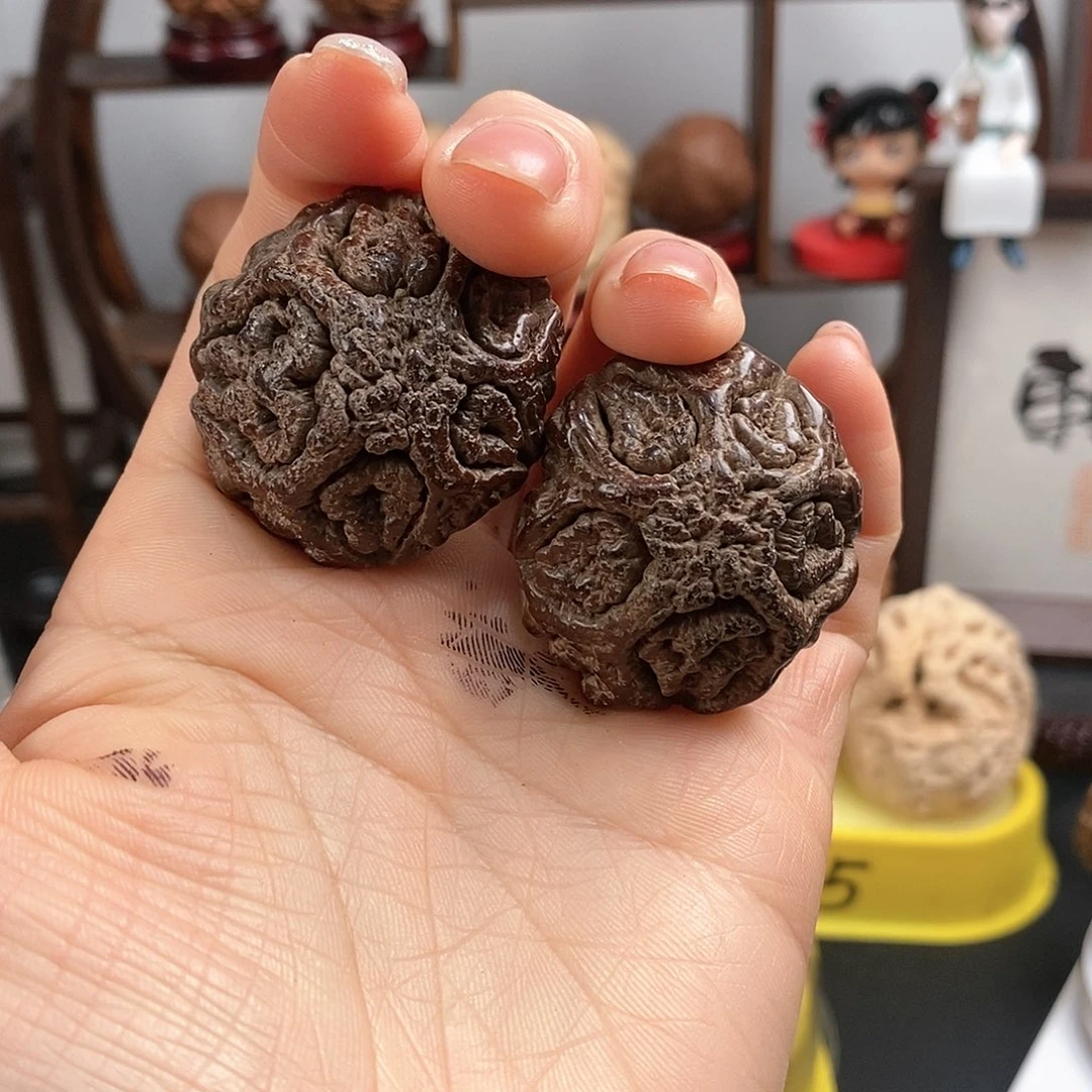 文玩核桃把件五鬼鬼脸菩提3539