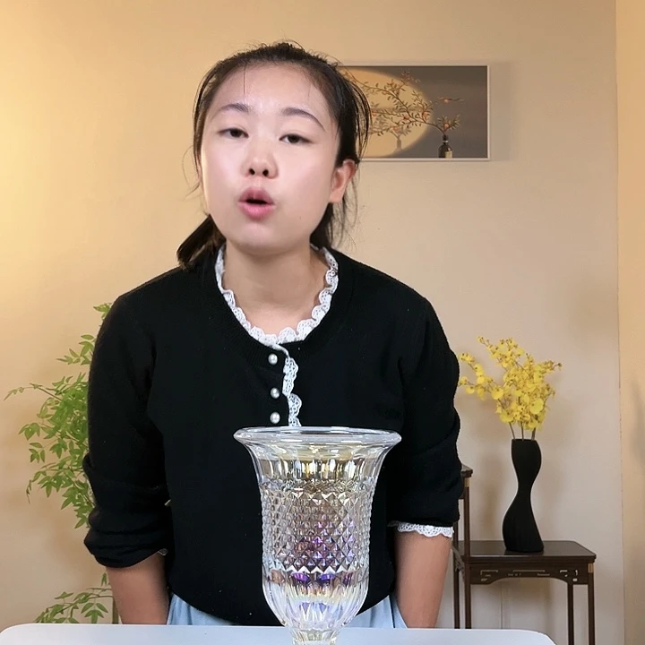 炫彩宫灯水晶玻璃花瓶23高