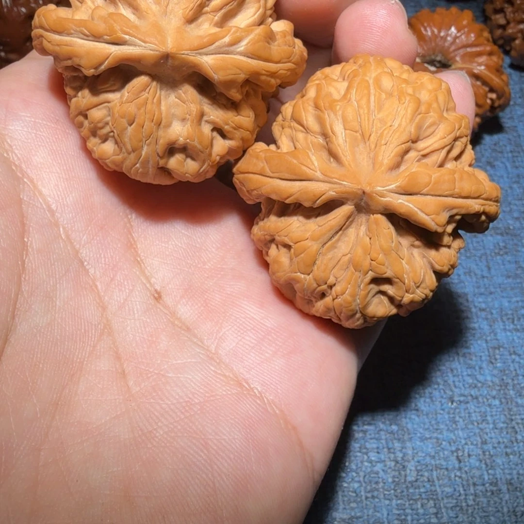 文玩核桃把件对*对红锦鲤45尺寸1590