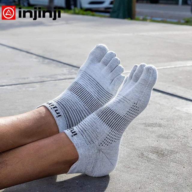 injinji五指袜短筒跑步袜薄款coolmax吸汗速干健身分脚趾袜春夏季