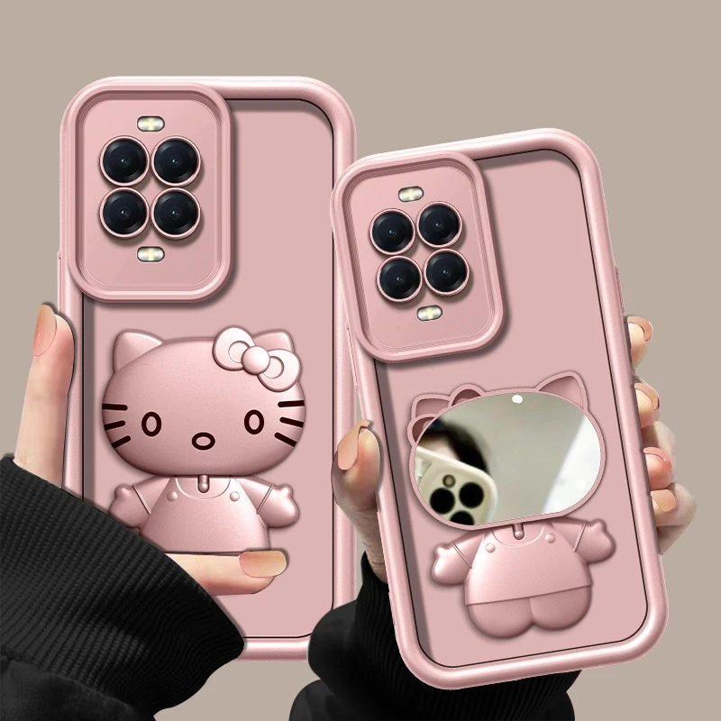 适用【华为nova13pro】金属漆香槟粉高级感猫咪支架手机壳防摔女款