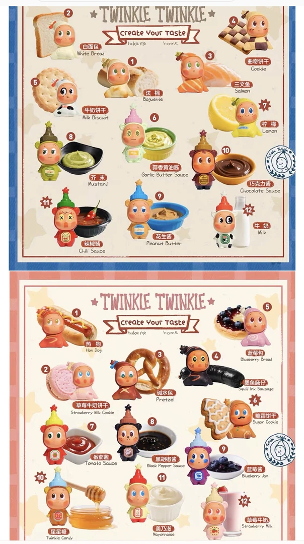 【踩数字】欧中宠星星 人随心配系列手办萌粒潮玩盲盒