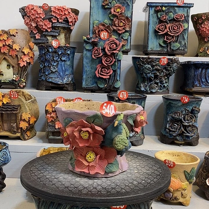 微瑕540 号陶然花器手工花盆