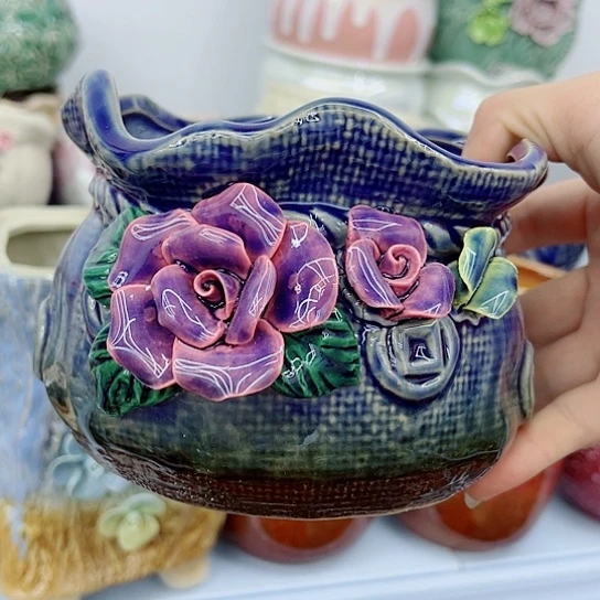 多肉绿植陶瓷花盆9.9包邮