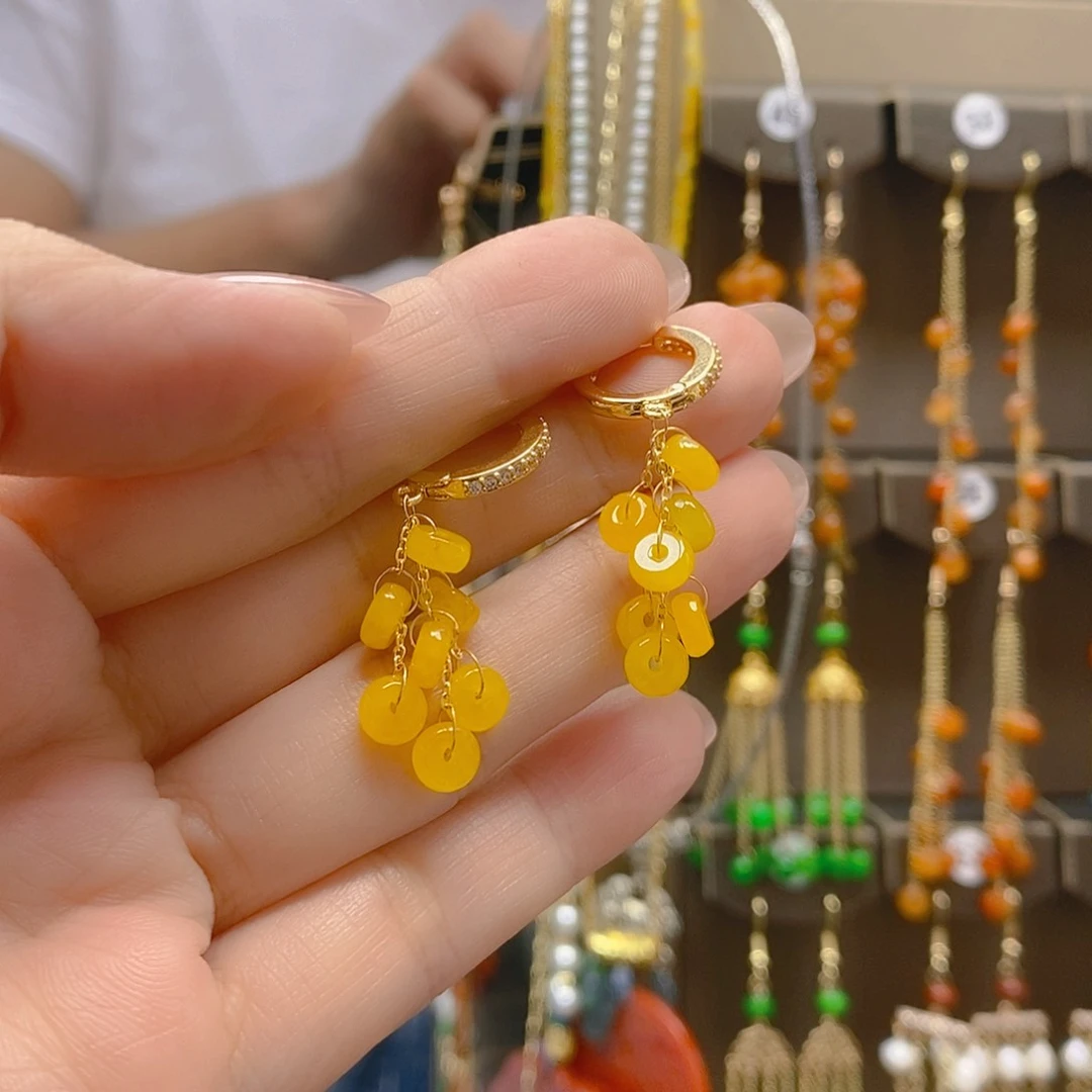 翡翠合金耳饰翡翠