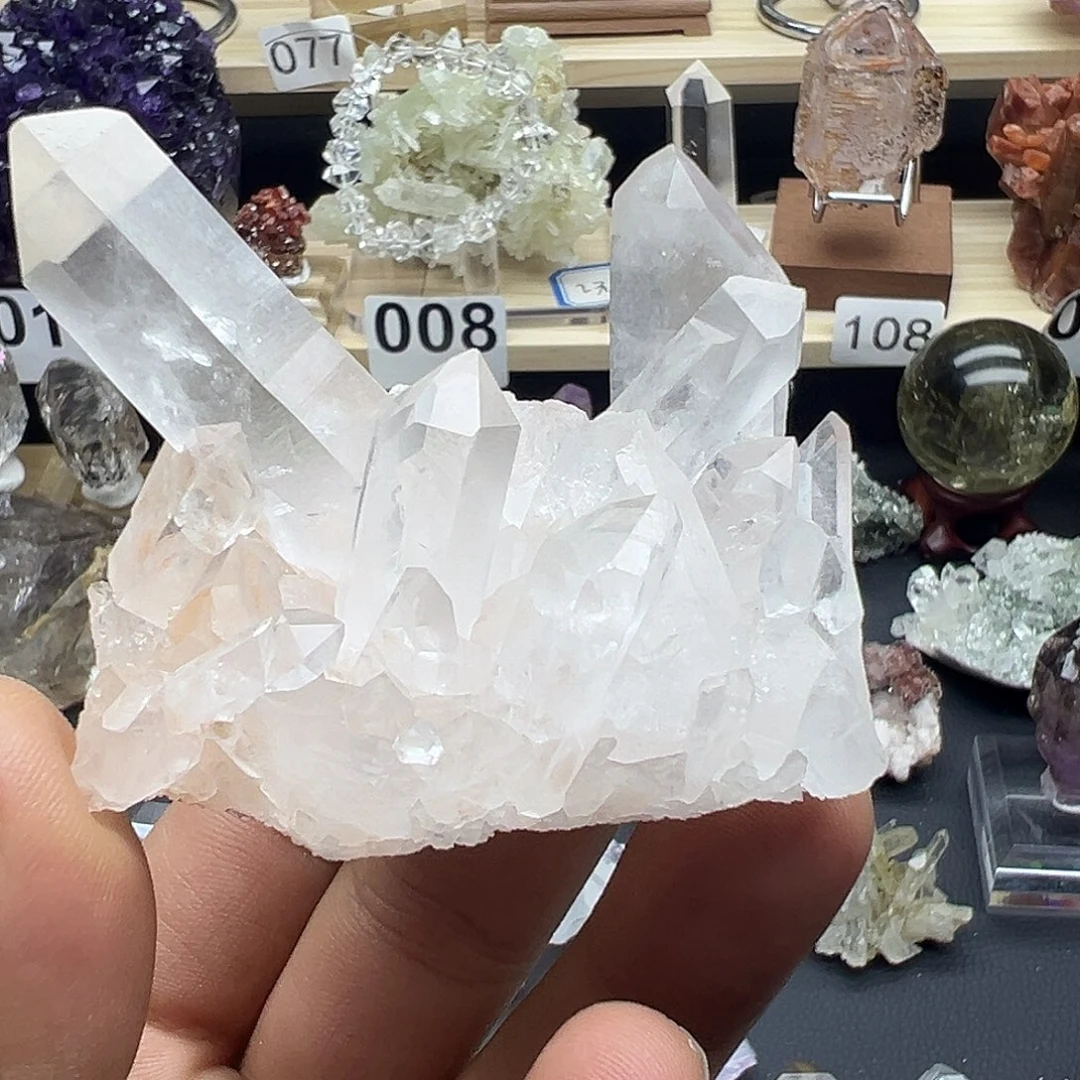 石材来*马达加斯加水晶簇家具摆件