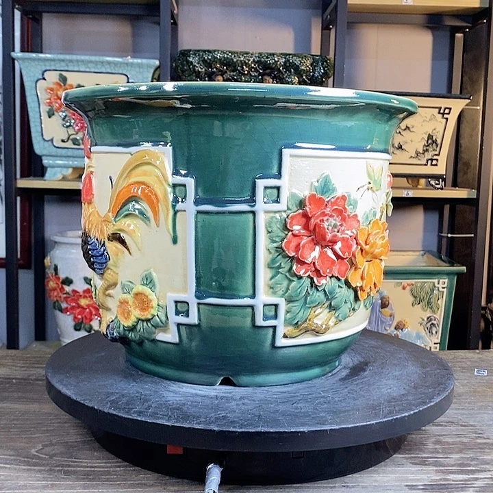 紫砂花盆追*35。