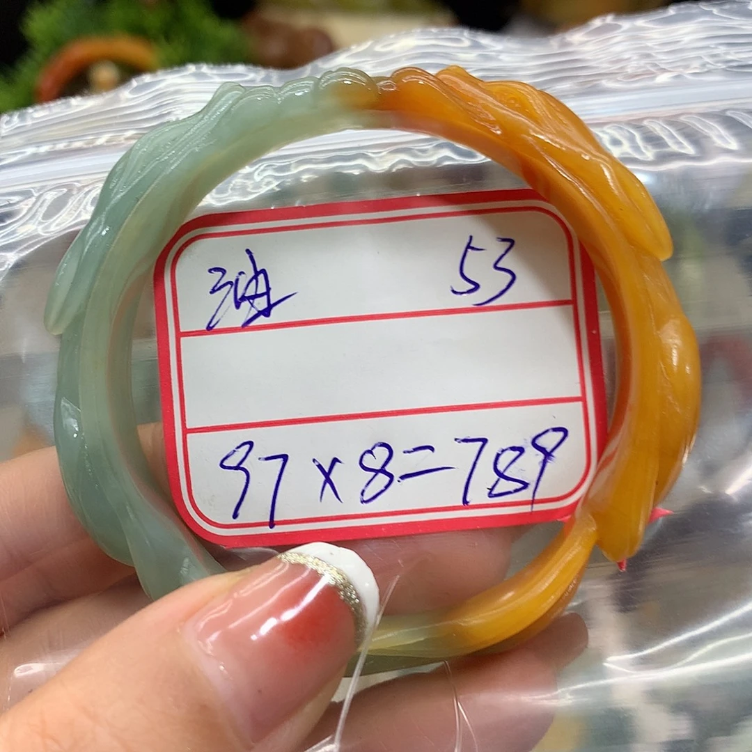 初***初蛇纹石玉未镶嵌手镯