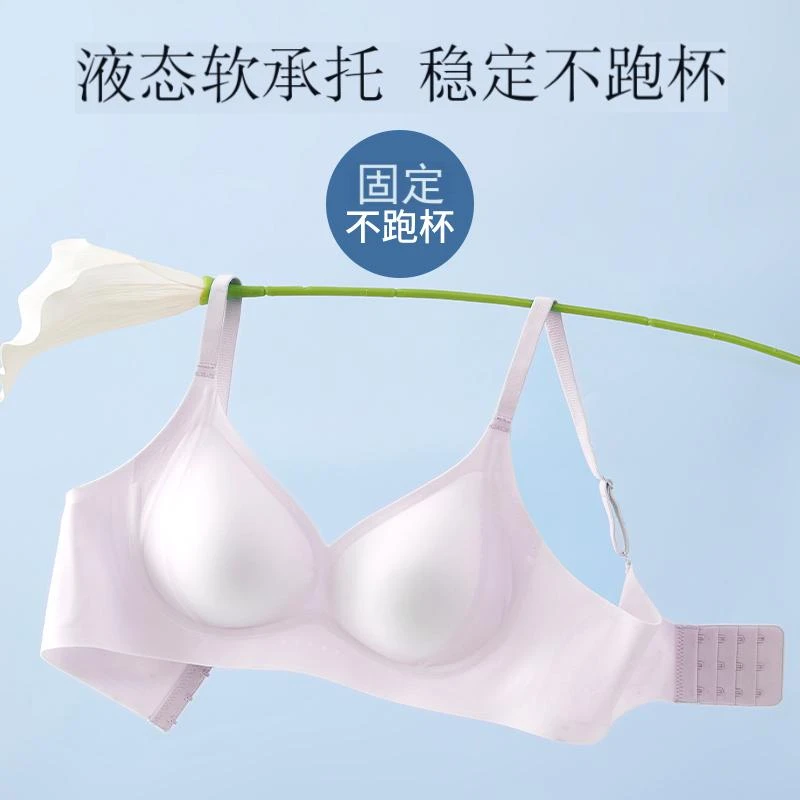 新品果冻条软支撑薄款舒适托胸聚拢内衣女透气无痕小胸聚拢文胸