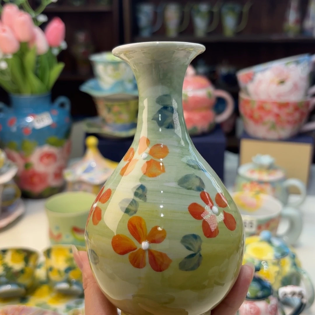 瓷片景德镇手绘高温釉下彩陶瓷茶具