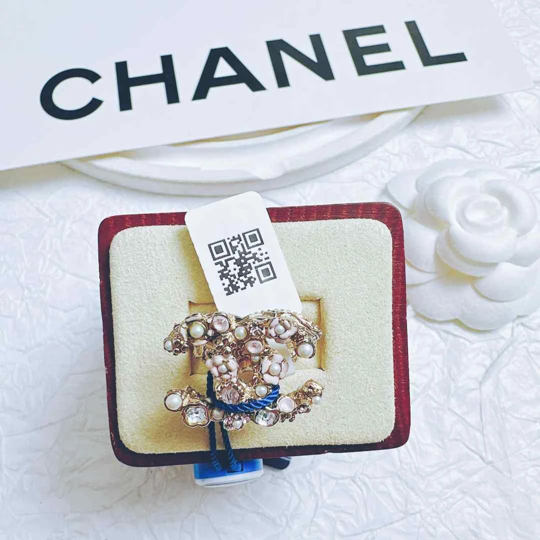 95新 Chanel/香奈儿 柚礼中古/香奈儿双C繁花戒指LZ501217