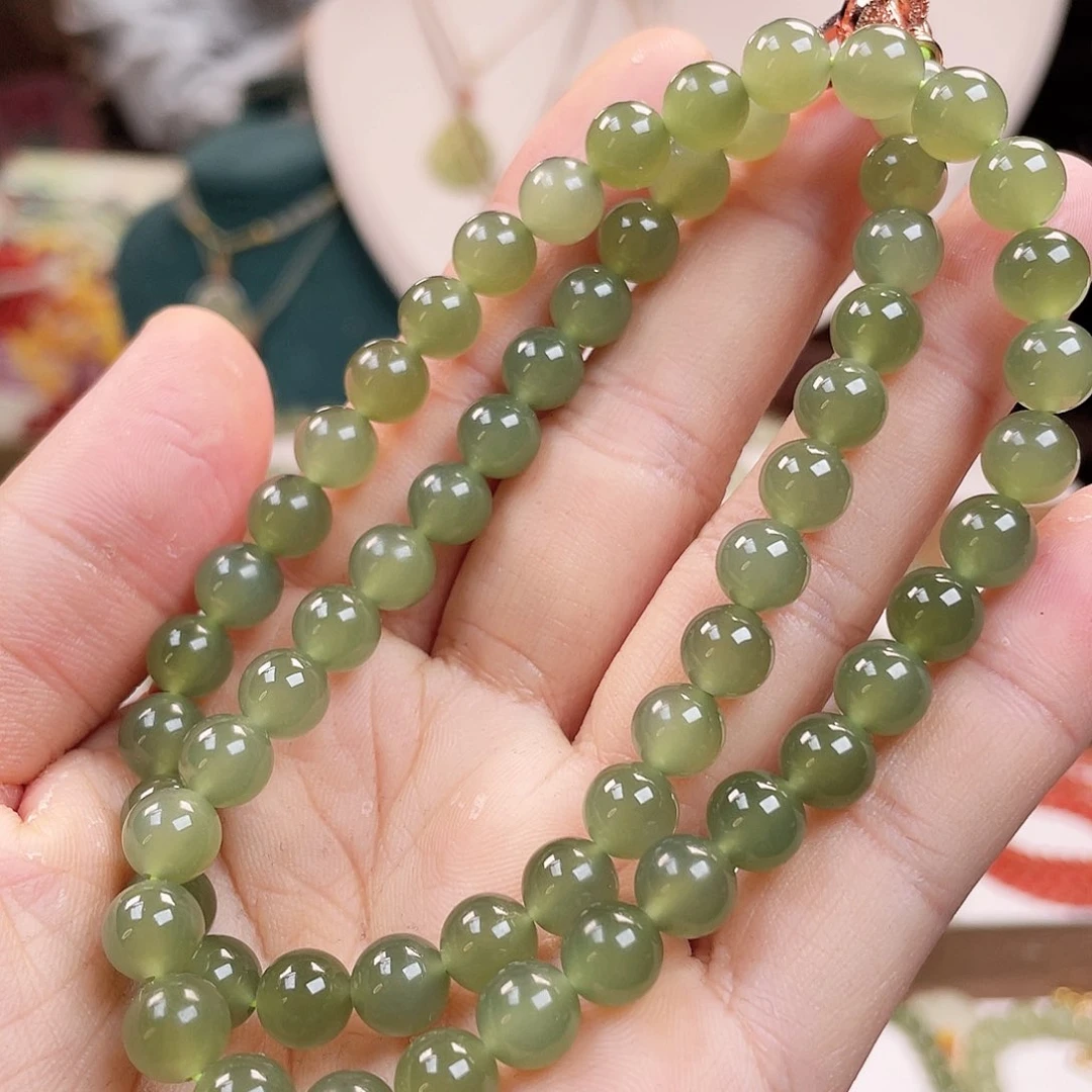 和田玉手链未镶嵌8